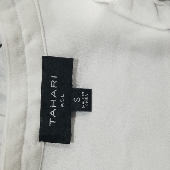 Tahari ASL Women's Ruffle Long Sleeve Blouse Size Small in White - Picture 5 of 11